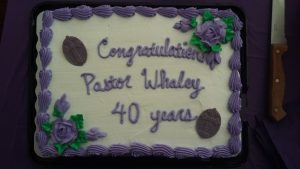 Pastor Laren Whaley 40 Years in Ministry 1976-2016